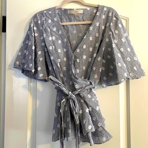 Loft wrap blouse, size XL